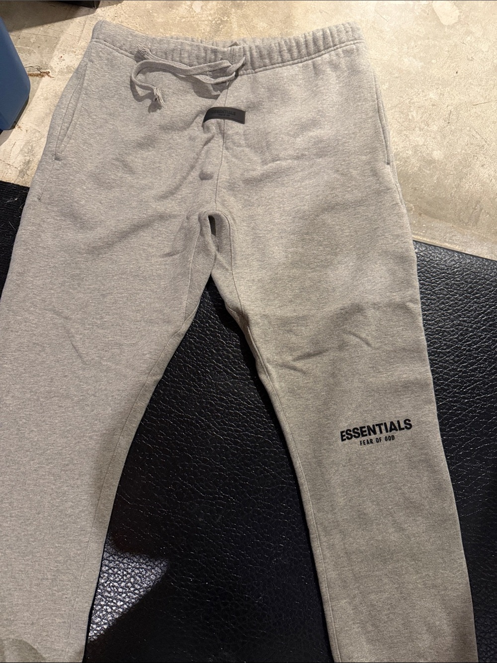 ESSENTIALS Men’s Light Gray Logo Sweatpants - Tapered Joggers